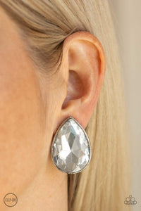 Dance On Heir White Clip On Earrings