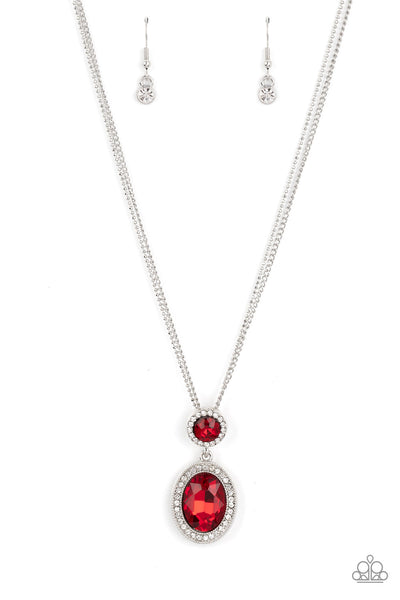 Castle Diamonds - Red - Necklace