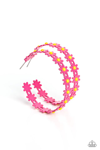 Daisy Disposition - Pink Earrings