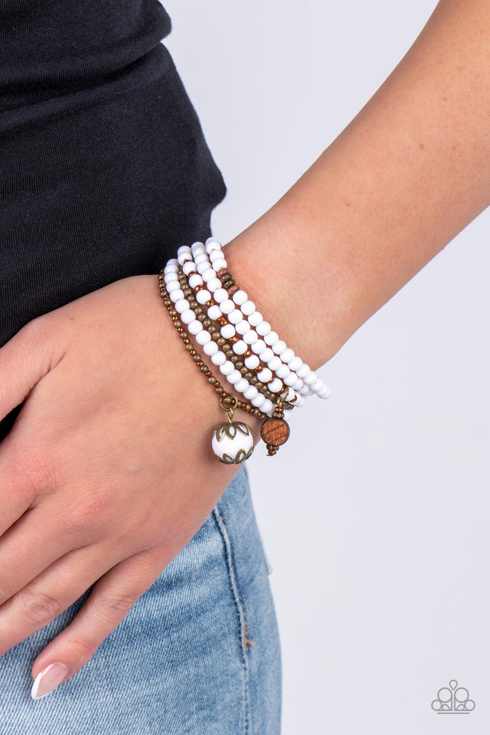 Epic Escapade - White Bracelet