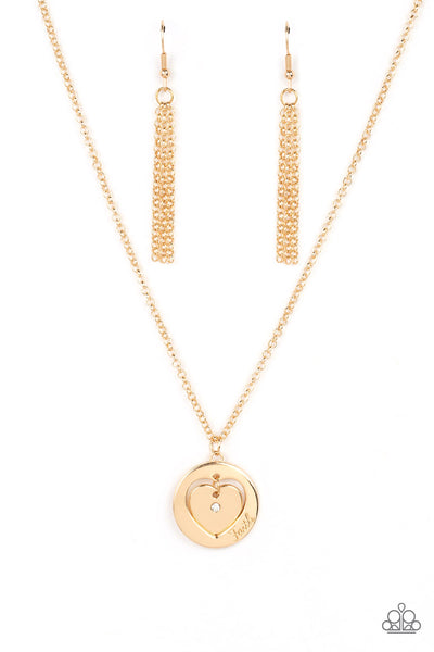 Heart Full of Faith - Gold - Necklace