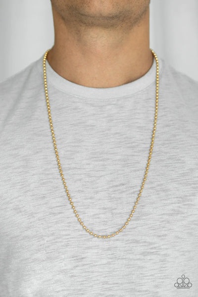 Mardi Gras Madness - Gold Urban Necklace