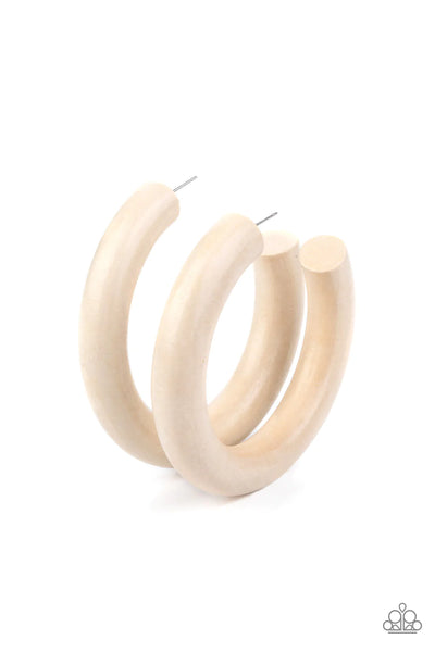 I Wood Walk 500 Miles - White - Earrings