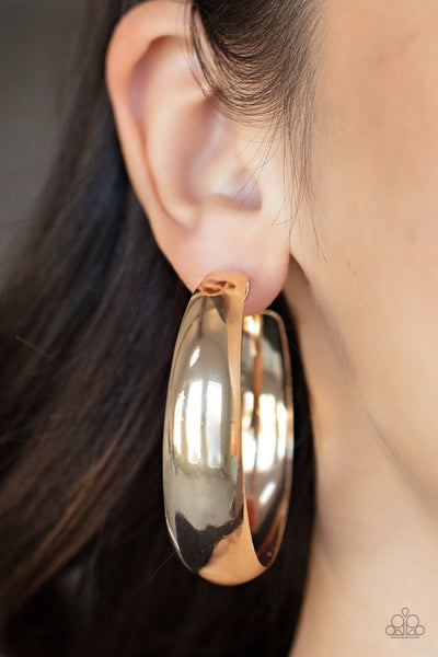 Flat Out Flawless - Gold Earring