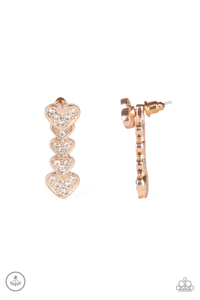 Heartthrob Twinkle - Rose Gold Earrings