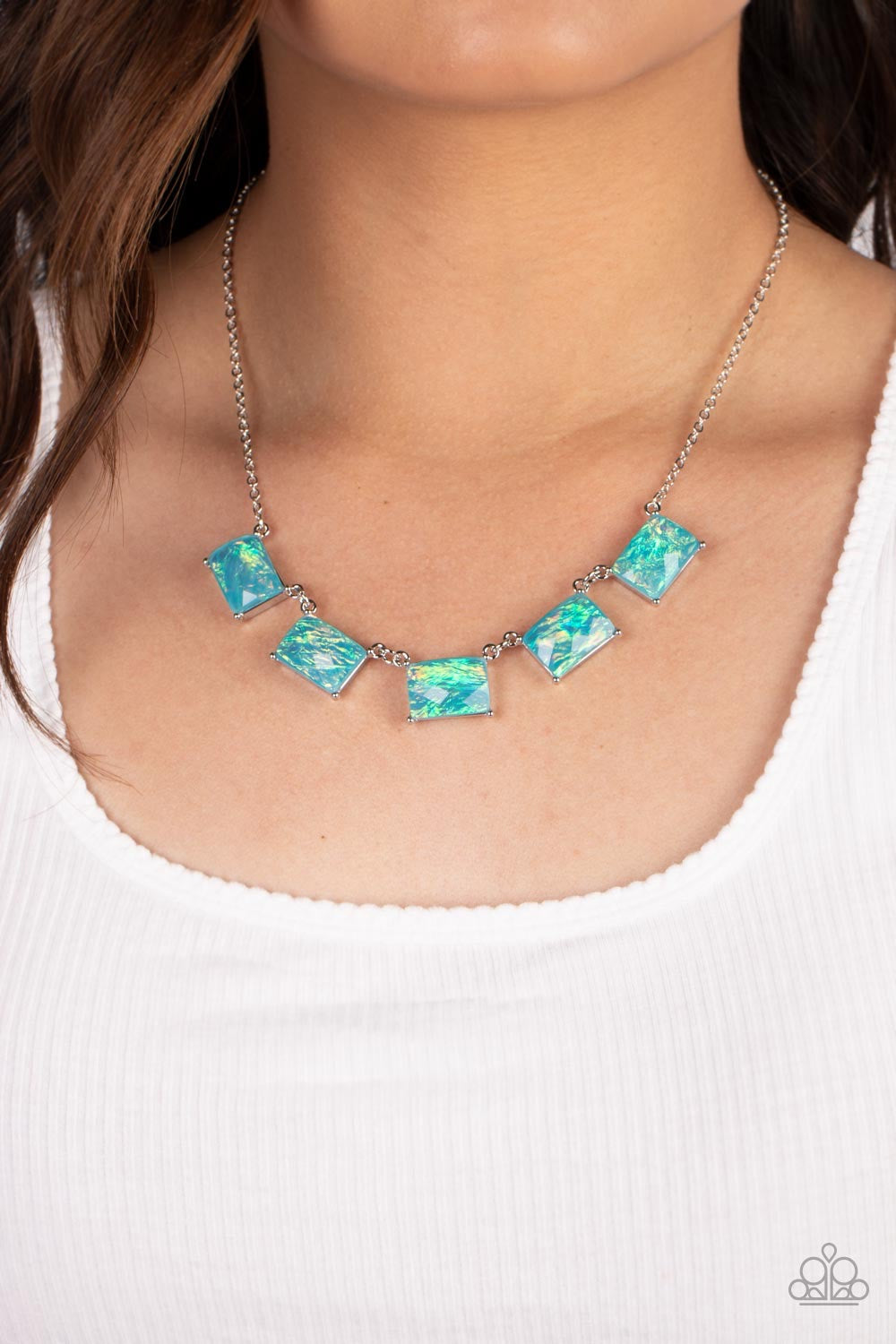 Opalescent Oblivion - Blue Necklace