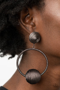 Social Sphere Black Earring