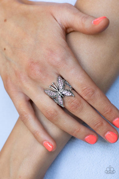 Blinged Out Butterfly - Pink - Ring