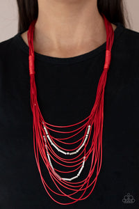 Nice CORD-ination - Red - Necklace