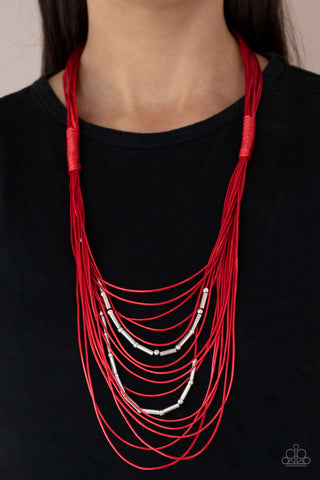 Nice CORD-ination - Red - Necklace