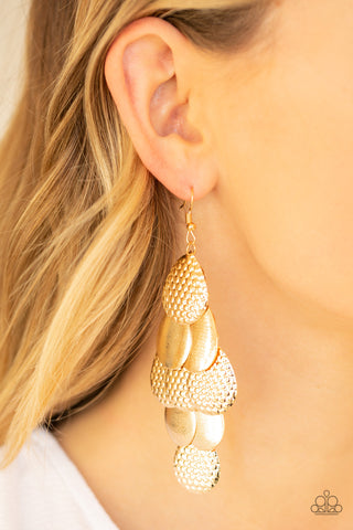 Chime Time - Gold Earrings