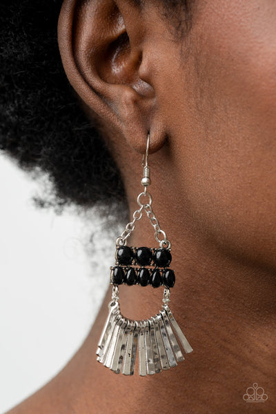 A FLARE For Fierceness - Black - Earrings