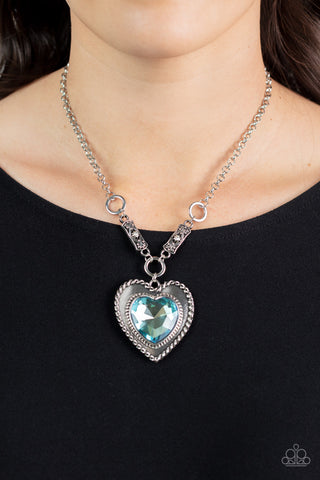 Heart Full of Fabulous - Blue - Necklace