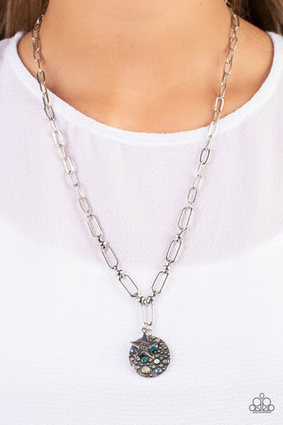 Stardust Saucer - Blue - Necklace