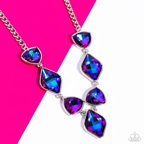 Glittering Geometrics - Purple - Necklace