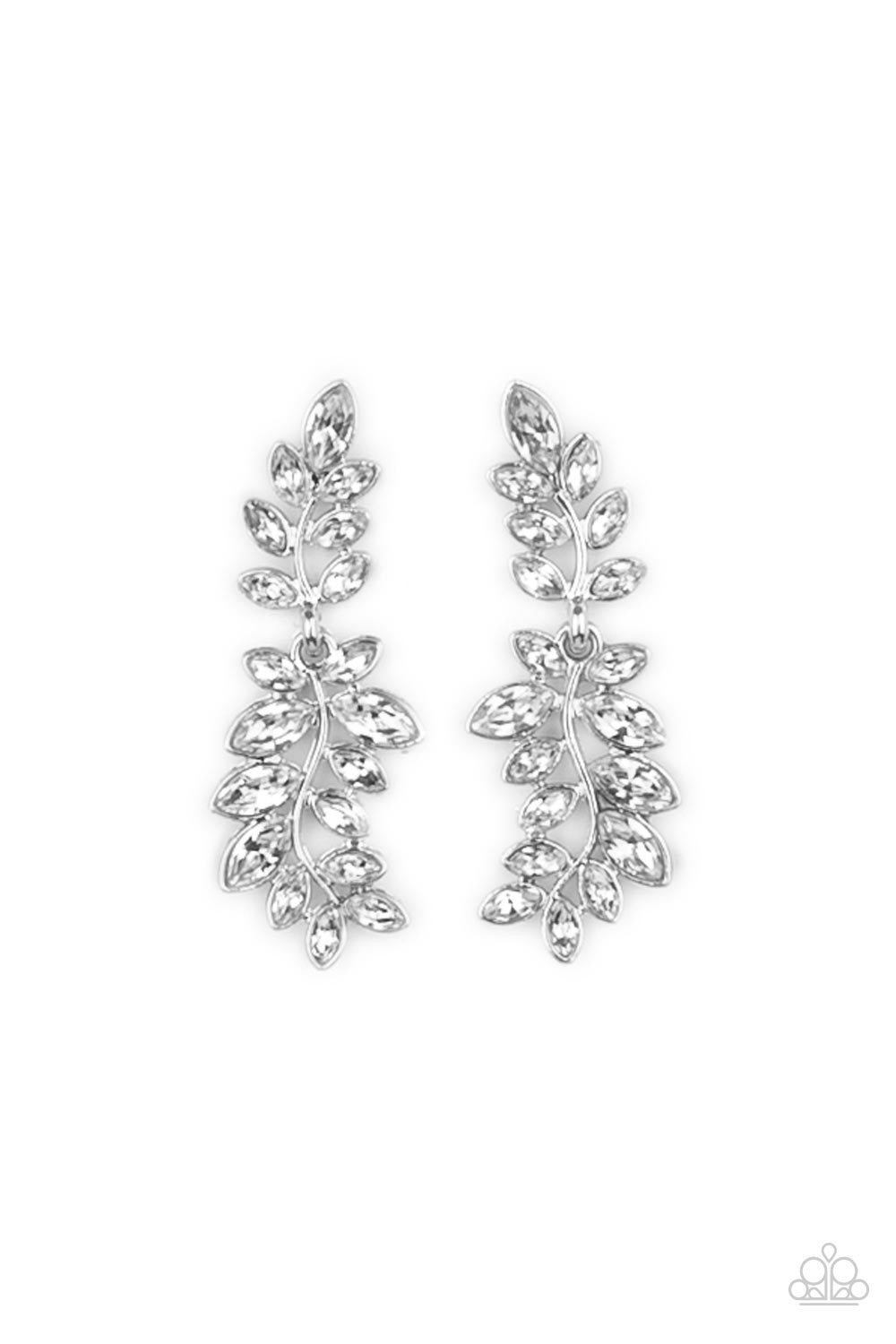 Frond Fairytale - White - Earrings