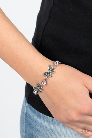 Has a WING to It - Purple - Bracelet