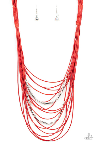 Nice CORD-ination - Red - Necklace