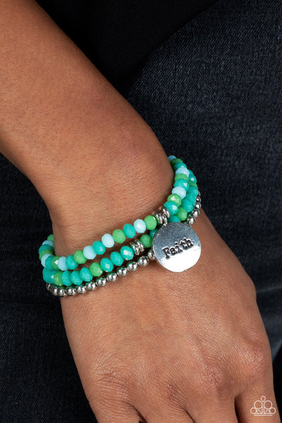 Fashionable Faith - Green - Bracelets