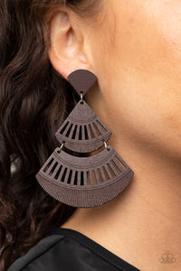 Oriental Oasis Brown Earrings