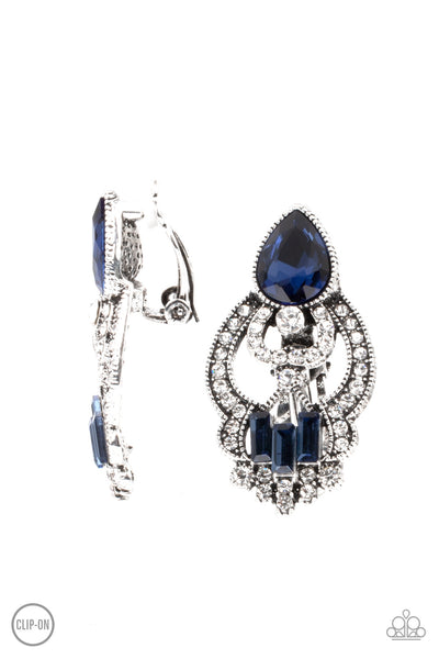 Glamour Gauntlet - Blue Earring