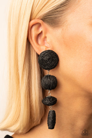 Twine Tango - Black - Earring