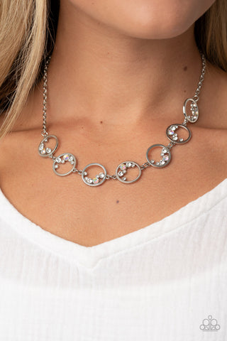 Blissfully Bubbly - White - Necklace