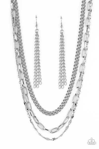 Galvanized Grit - Silver - Necklace