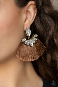 Formal Flair - Brown Earrings