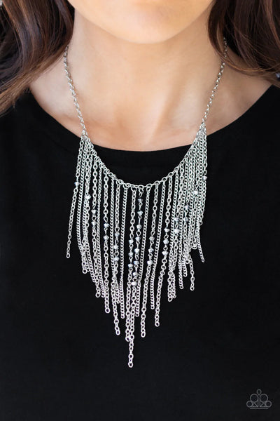 First Class Fringe - Silver - Necklace