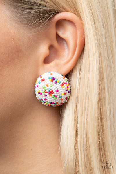 Kaleidoscope Sky - White - Earrings