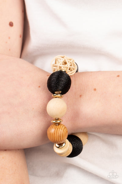 Happily Homespun - Black - Bracelet