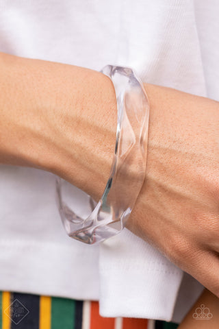 Clear-Cut Couture - White Bracelet