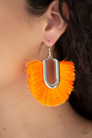 Tassel Tropicana - Orange Earrings