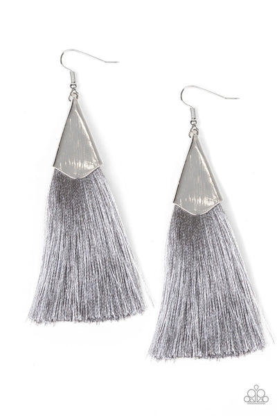 In Full Plume - Silver Earrings