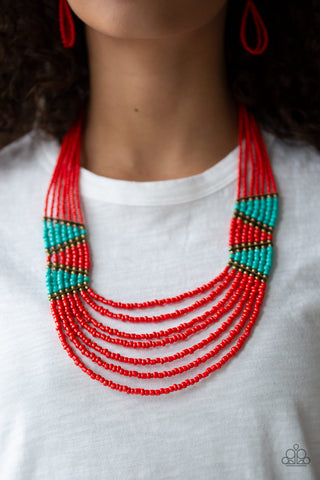 Kickin It Outback - Red Necklace