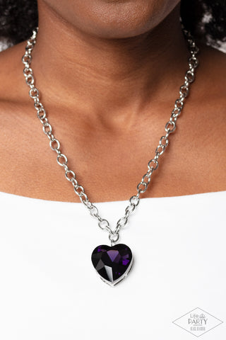 Flirtatiously Flashy - Purple Necklace