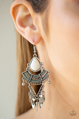 Vintage Vagabond White Earring