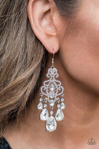 Queen Of All Things Sparkly - White - Earrings