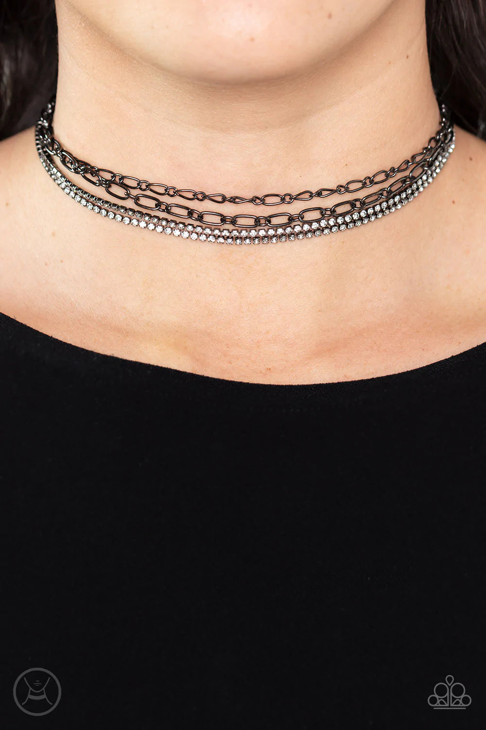 Glitter and Gossip - Black - Necklace