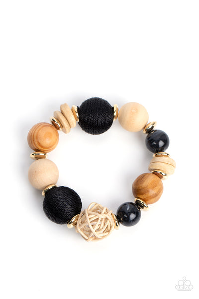 Happily Homespun - Black - Bracelet