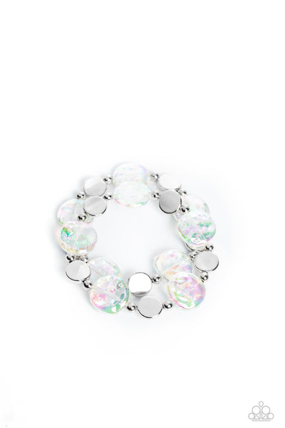 Discus Throw - White Bracelet