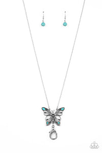 Badlands Butterfly - Blue - Necklace