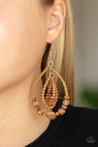 Prana Party - Brown Earrings