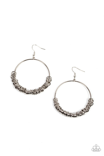 Retro Ringleader - Silver - Earrings