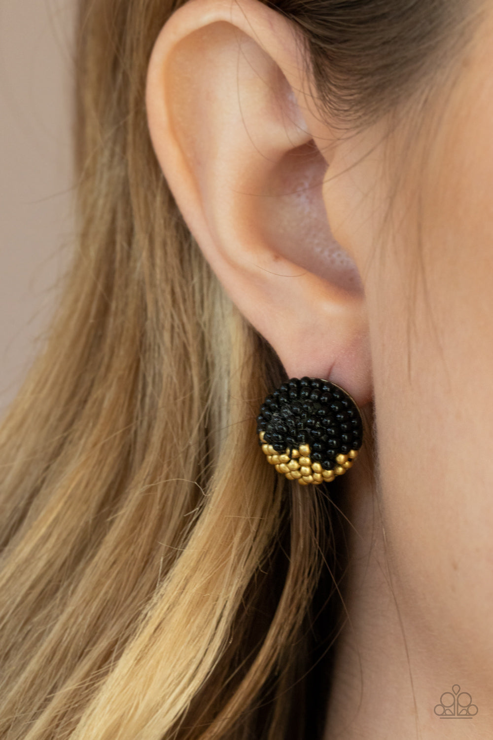 As Happy As Can BEAD - Black - Earrings