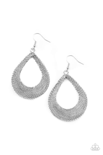 A Hot MESH - Silver - Earrings