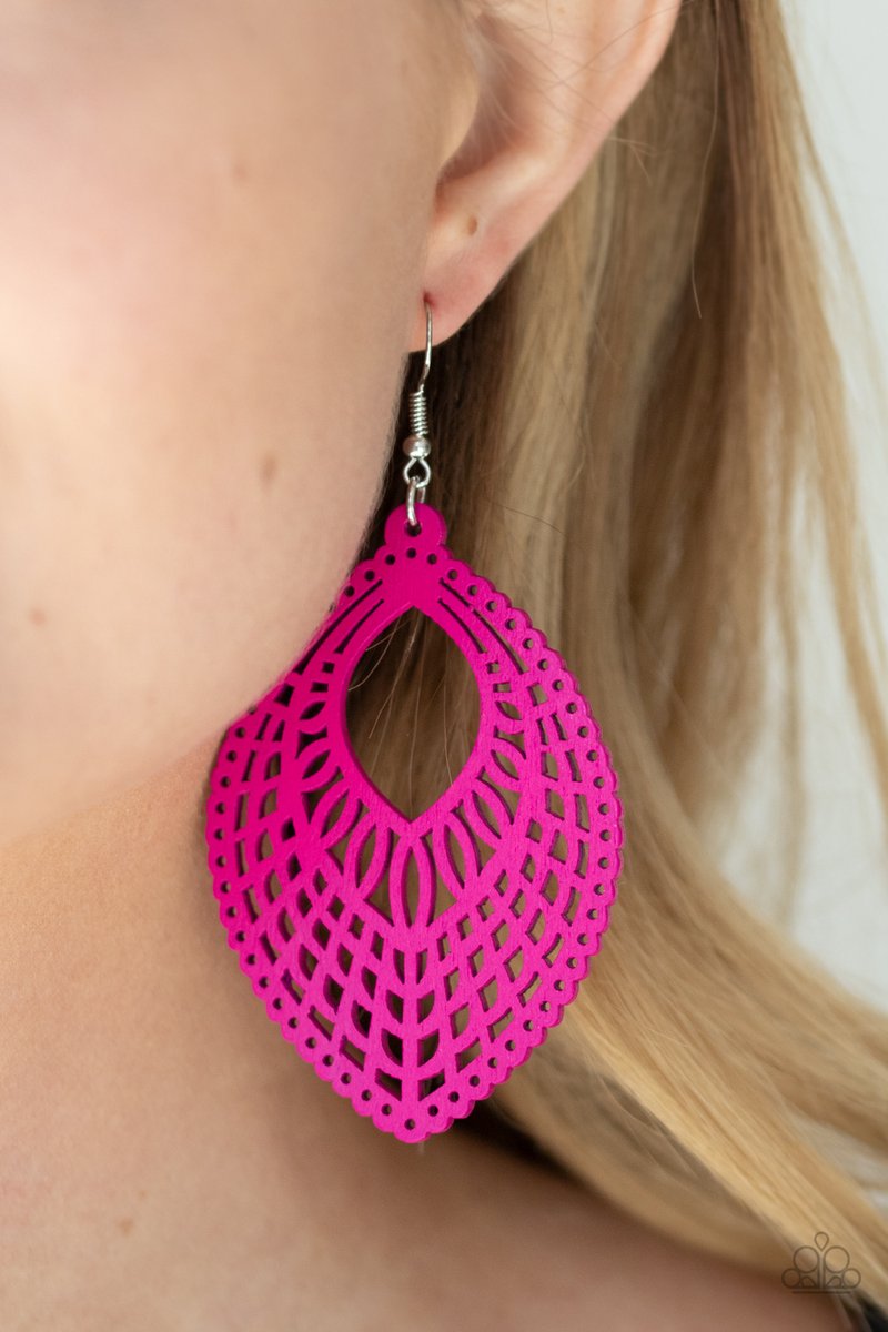 One Beach At A Time Pink Earrings