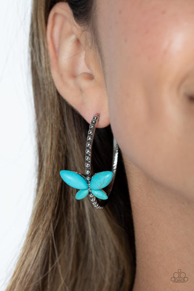 Bohemian Butterfly - Blue - Earrings