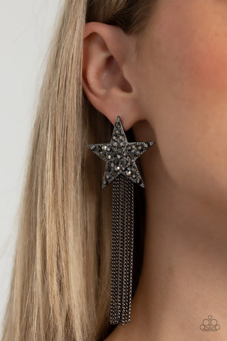 Superstar Solo - Black Earrings